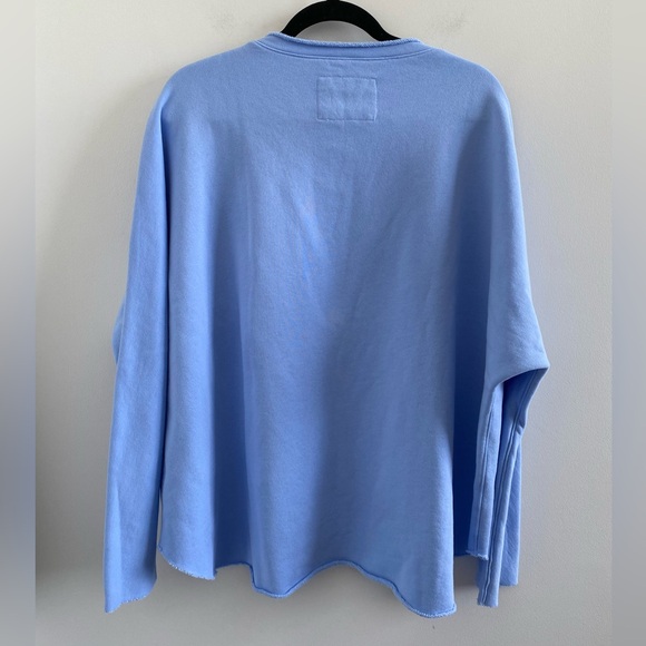 Frank & Eileen Blue Anna Long Sleeve Capelet Triple Fleece Sweatshirt Size XL - Picture 8 of 10